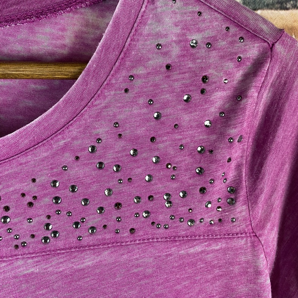 (NWT) Seven7 Long Sleeve Burnout Top - Picture 4 of 5
